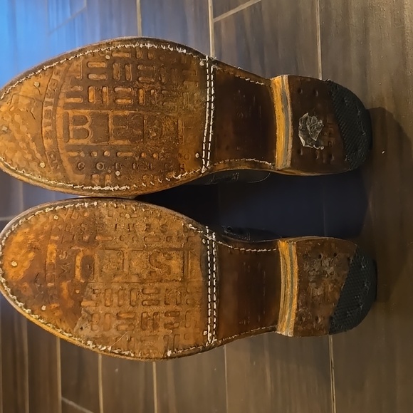 Bed Stu Cambridge Grey Distressed Leather Boots Sz 9.5 - Picture 4 of 10